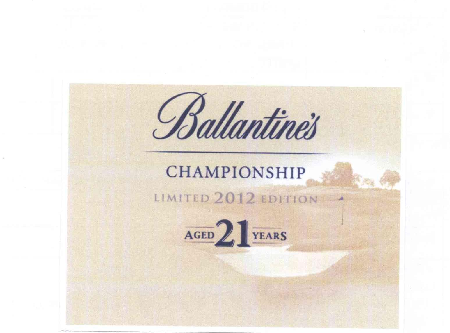 商标名称BALLANTINE＇S CHAMPIONSHIP LIMITED2012EDITION AGED21YEARS商标注册号 10560094、商标申请人联合多梅克白酒和葡萄酒有限公司的商标详情 - 标库网商标查询