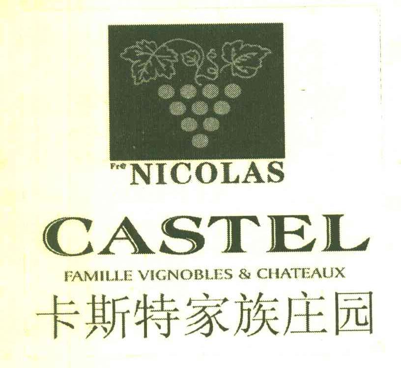 商标名称卡斯特家族庄园 FR NICOLAS CASTEL FAMILLE VIGNOBLES & CHATEAUX商标注册号 7707229、商标申请人杨基辉09AA61745的商标详情 - 标库网商标查询