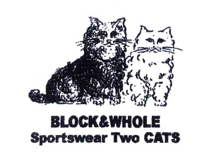商标名称BLOCK WHOLE SPORTSWEAR TWO CATS商标注册号 3936992、商标申请人林志龙R的商标详情 - 标库网商标查询