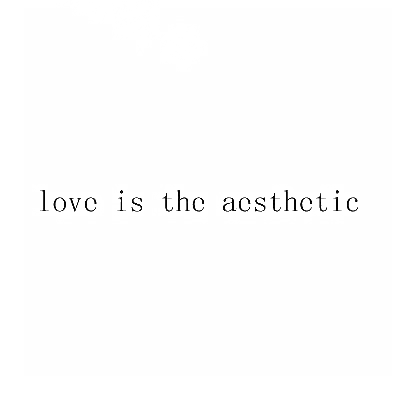 LOVE IS THE AESTHETIC