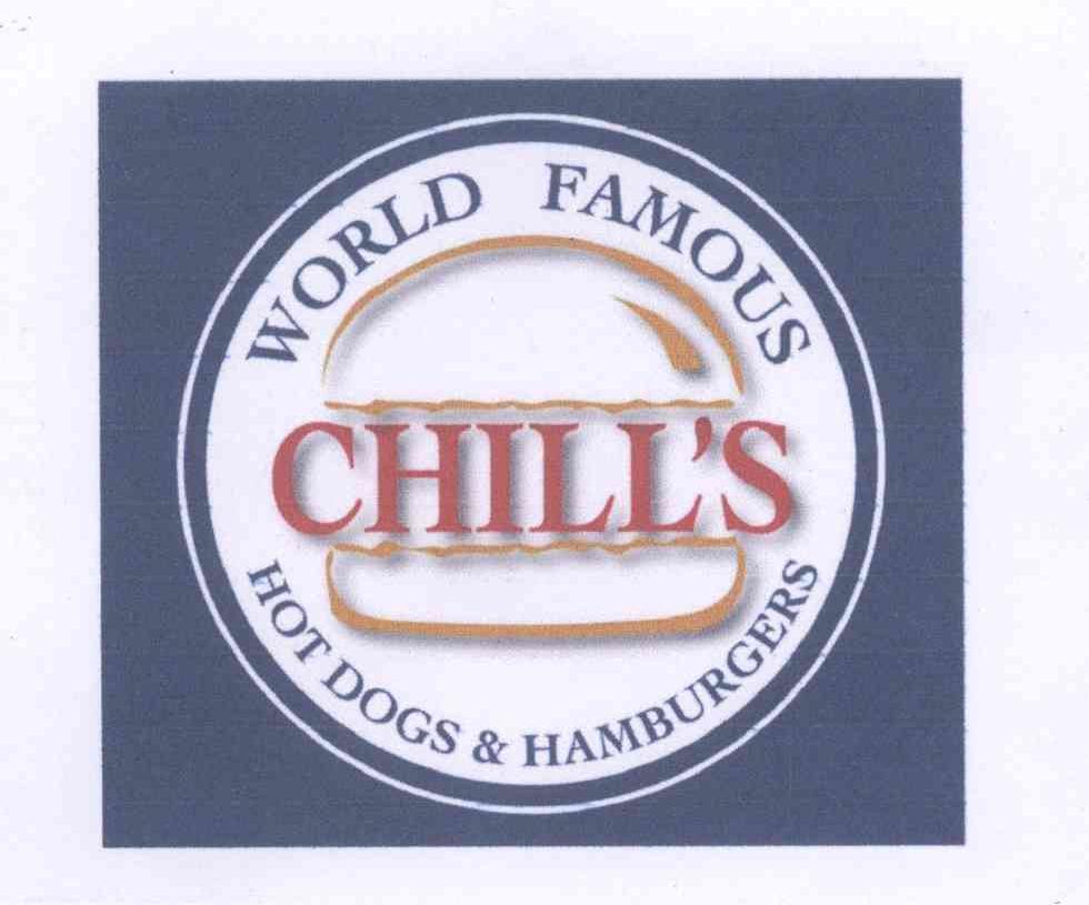 商标名称CHILL＇S WORLD FAMOUS HOT DOGS & HAMBURGERS商标注册号 12861357、商标申请人亚伦·乔尔·炮的商标详情 - 标库网商标查询