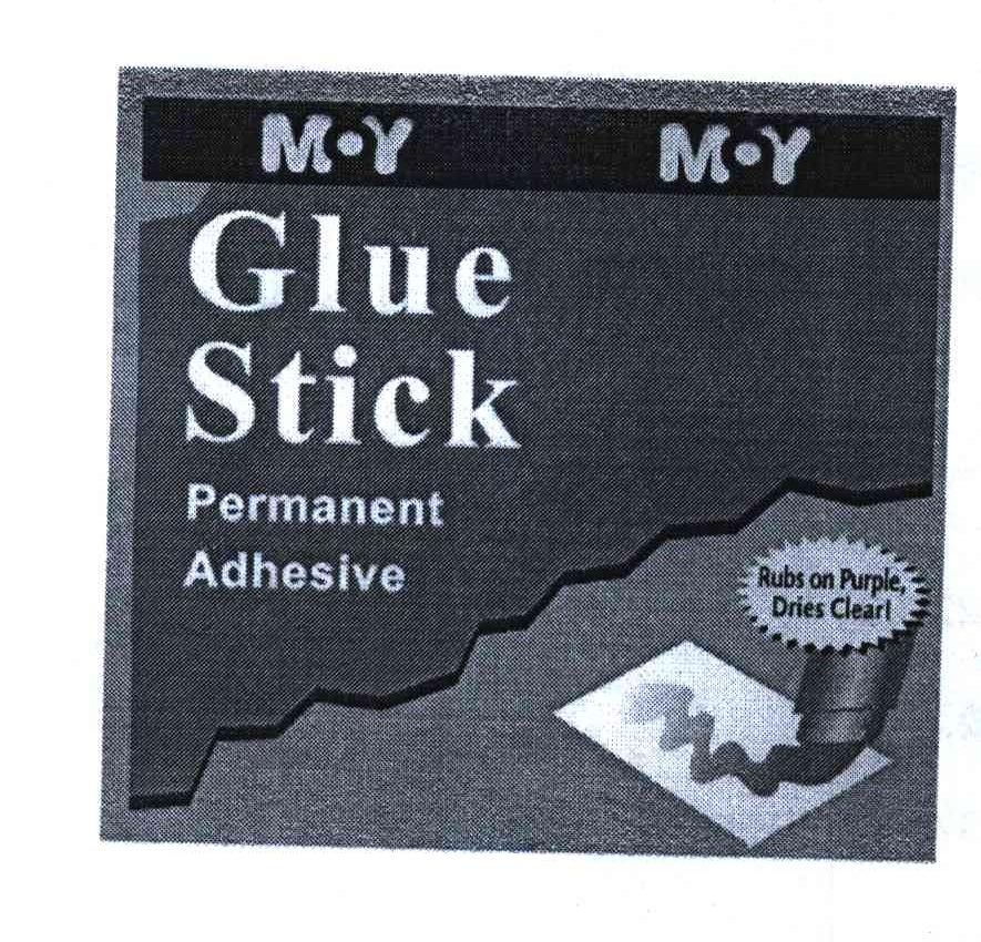商标名称M·Y GLUE STICK PERMANENT ADHESIVE RUBS ON PURPLE DRIES CLEAR商标注册号 14100164、商标申请人楼芝芹的商标详情 - 标库网商标查询