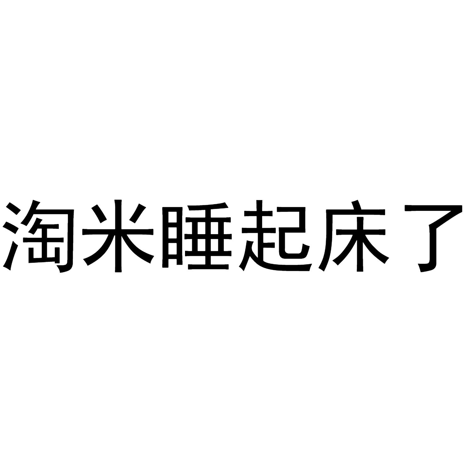 商标文字淘米睡起床了商标注册号 45576950,商标申请人陶麒潞的商标