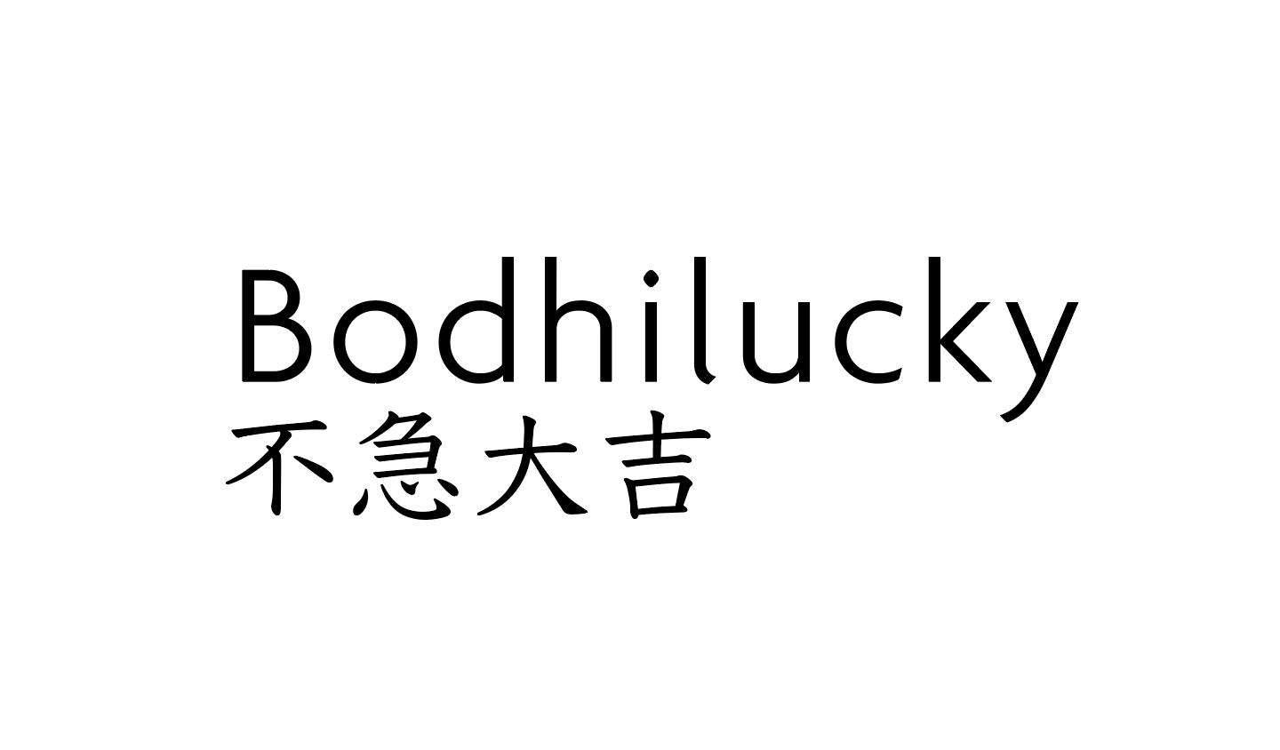 商標文字不急大吉 bodhilucky商標註冊號 30968478,商標申請人北京不