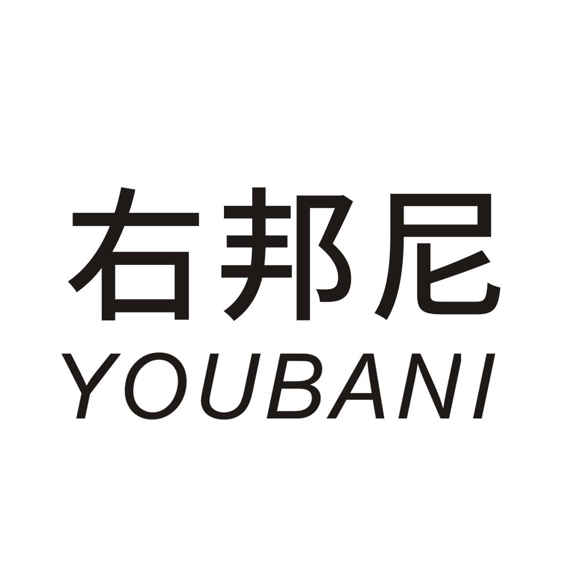 商标文字右邦尼 youbani商标注册号 54936690,商标申请人蔡树波的商标
