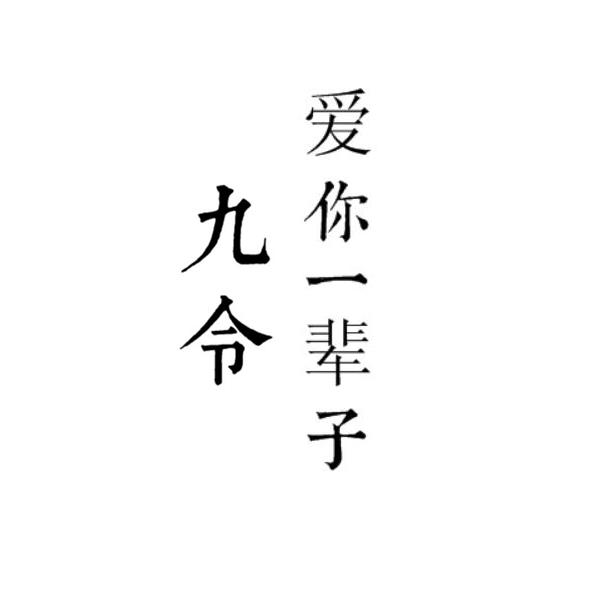 商标文字九令 爱你一辈子商标注册号 60484248,商标申请人常州九令