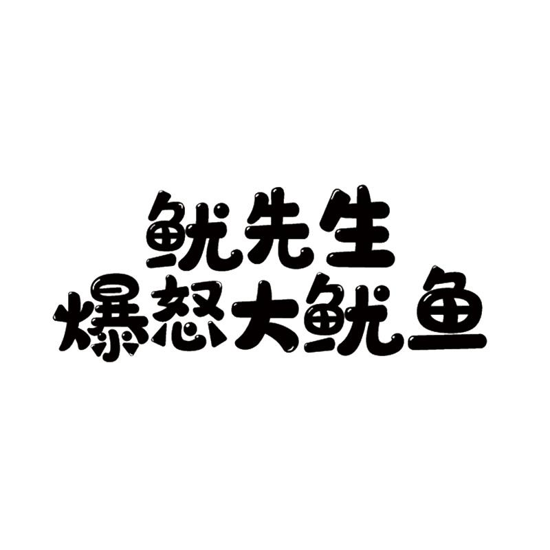 商标文字鱿先生爆怒大鱿鱼商标注册号 46685205,商标申请人郑州火山