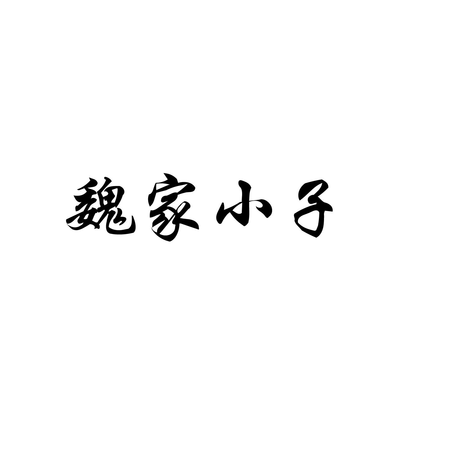 商標文字魏家小子商標註冊號 58774683,商標申請人河北魏公子商貿有限