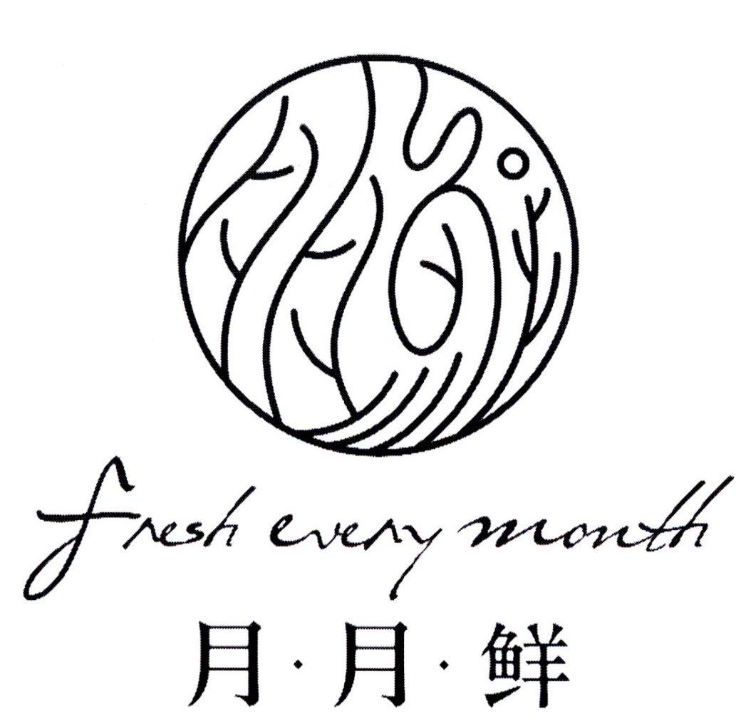 商標文字月月鮮 fresh every manth商標註冊號 33234093,商標申請人