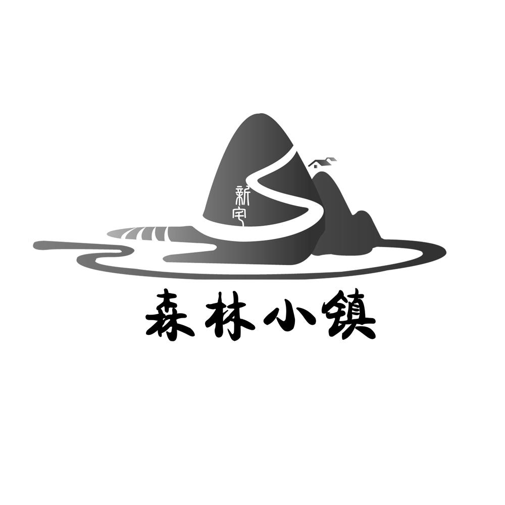 商標文字新宅 森林小鎮商標註冊號 55604269,商標申請人武義新彩投資