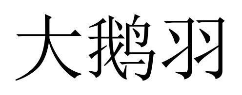 商标文字大鹅羽商标注册号 51631074,商标申请人雷清峰的商标详情