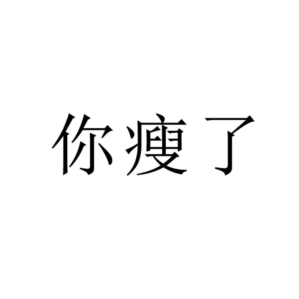商标文字你瘦了商标注册号 52751044,商标申请人浙江爱牌服饰有限公司