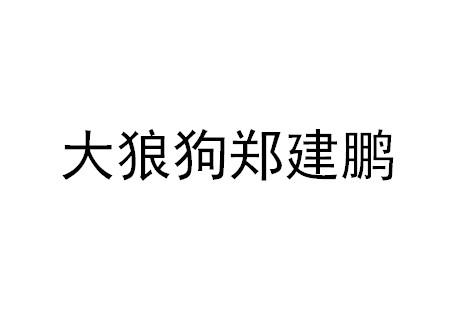 商标文字大狼狗郑建鹏商标注册号 60208135,商标申请人广州市荣光娱乐